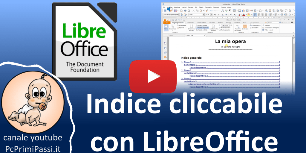 Come creare un indice cliccabile con LibreOffice